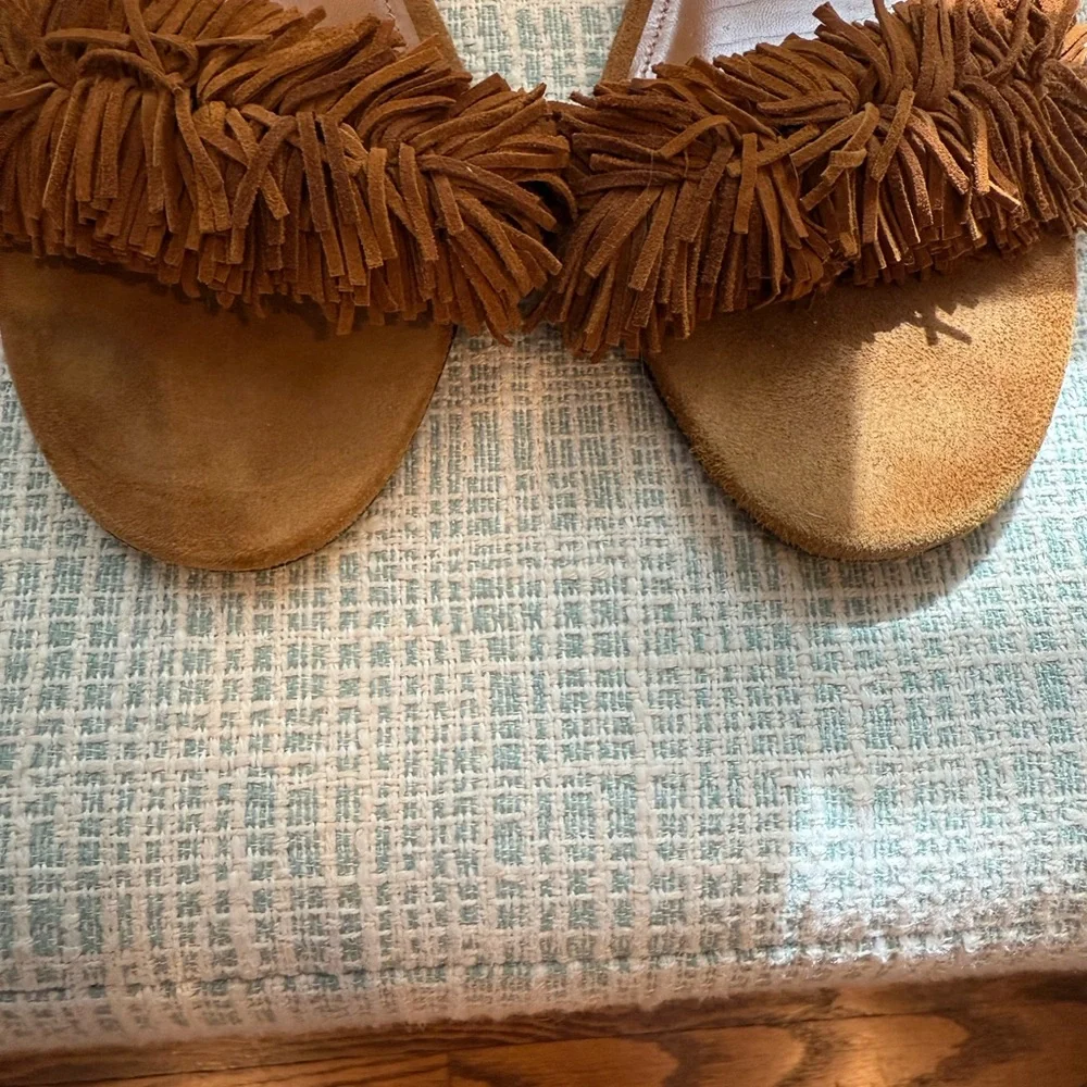 Aquazzura Tan Fringe wild thing Sandals - Picture 3 of 6